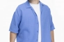 Рубашка однотонная мужская Breezy 23201147 Синий Фото 3