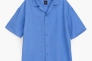 Рубашка однотонная мужская Breezy 23201147 Синий Фото 7