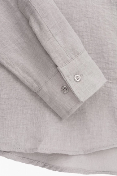 Рубашка однотонная мужская Breezy 23201101 Серый фото 4 — интернет-магазин Tapok