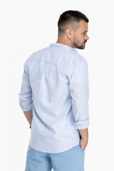 Рубашка с узором мужская FIGO 18412 Голубой фото 2 — интернет-магазин Tapok