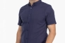 Рубашка однотонная мужская FIGO 7055-B Темно-синий Фото 1