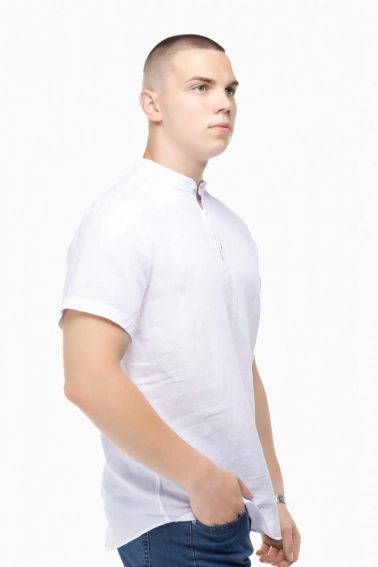 Рубашка классическая однотонная мужская Stendo 14217 Белый фото 3 — интернет-магазин Tapok
