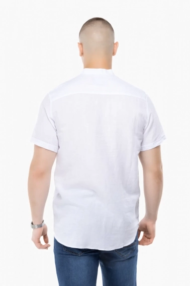 Рубашка классическая однотонная мужская Stendo 14217 Белый фото 4 — интернет-магазин Tapok