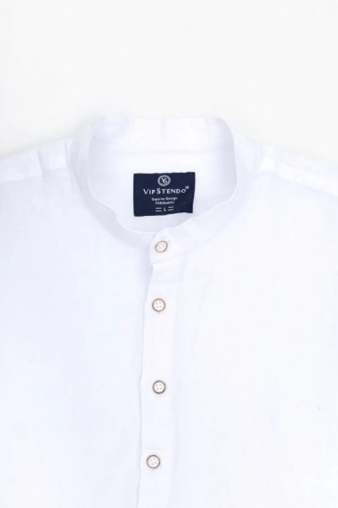 Рубашка классическая однотонная мужская Stendo 14217 Белый фото 8 — интернет-магазин Tapok