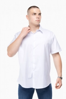 Рубашка классическая однотонная мужская Redpolo 3785 Белый