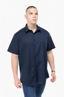 Рубашка классическая однотонная мужская Redpolo 3785 Темно-синий