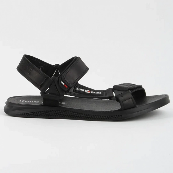Сандалии мужские кожаные 339882  Fashion Черный фото 2 — интернет-магазин Tapok