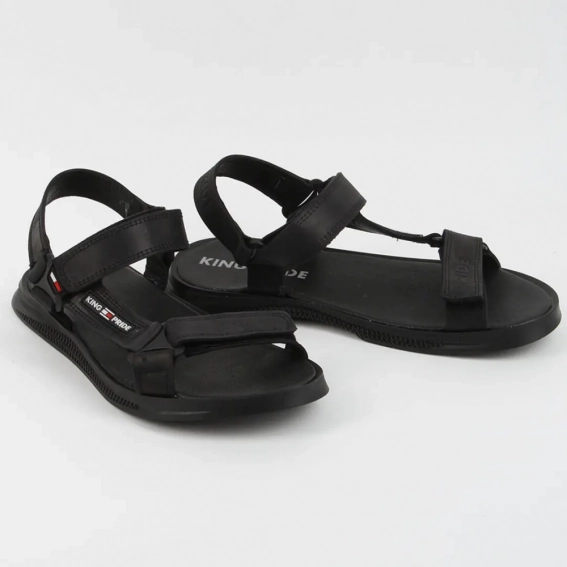 Сандалии мужские кожаные 339882  Fashion Черный фото 4 — интернет-магазин Tapok