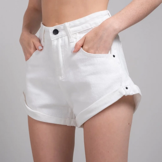 Шорти жіночі джинсові 200483 Fashion Білий фото 1 — інтернет-магазин Tapok