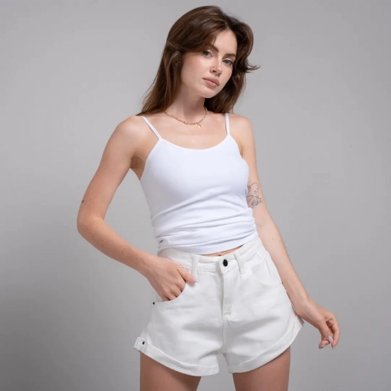 Шорти жіночі джинсові 200483 Fashion Білий фото 2 — інтернет-магазин Tapok