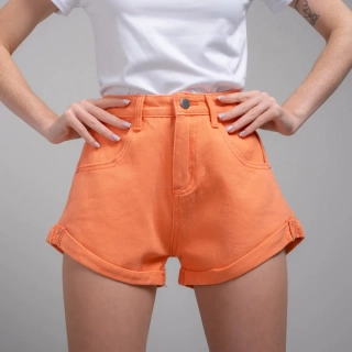 Шорты женские джинсовые 200485  Fashion Оранжевый