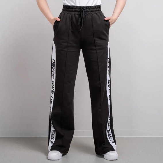 Штани 102468 Fashion Чорний фото 1 — інтернет-магазин Tapok