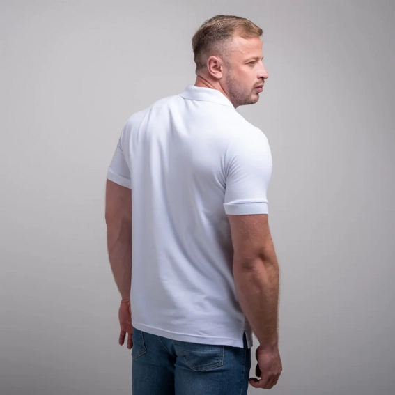 Поло мужское 102479  Fashion Белый фото 2 — интернет-магазин Tapok