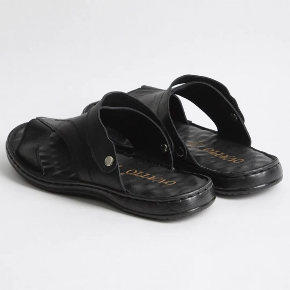 Сандалии мужские кожаные 340503  Fashion Черный фото 5 — интернет-магазин Tapok