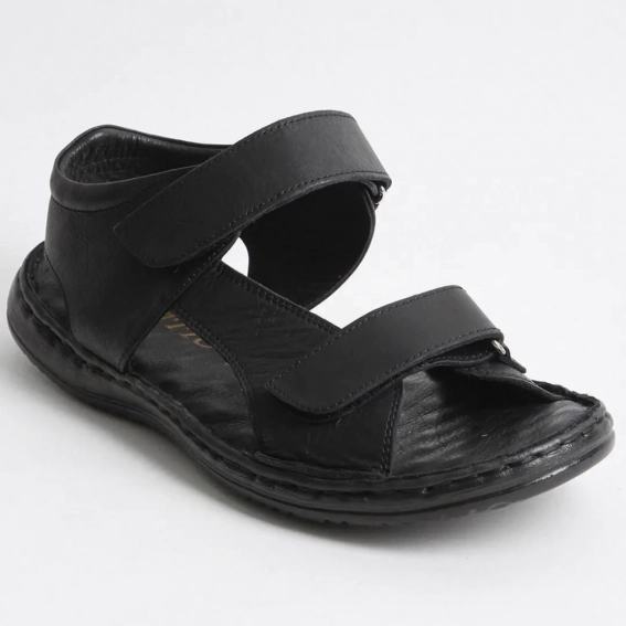 Сандалии мужские кожаные 340508  Fashion Черный фото 1 — интернет-магазин Tapok