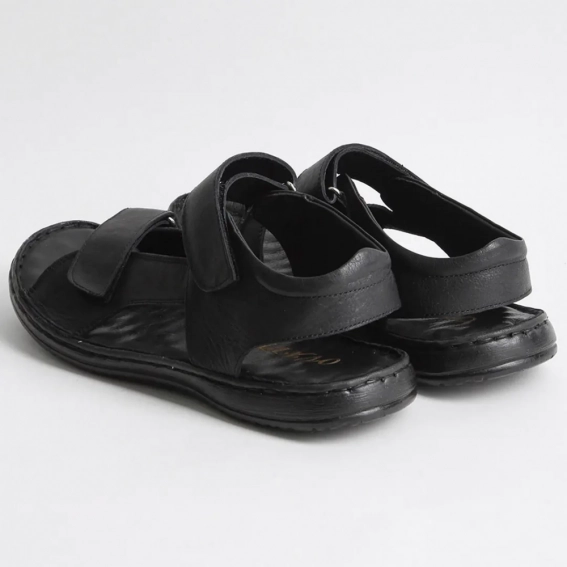 Сандалии мужские кожаные 340508  Fashion Черный фото 5 — интернет-магазин Tapok