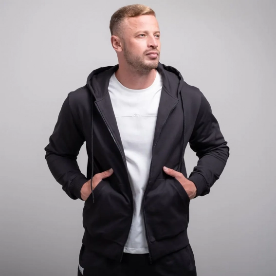 Толстовка мужская 102570  Fashion Черный фото 2 — интернет-магазин Tapok
