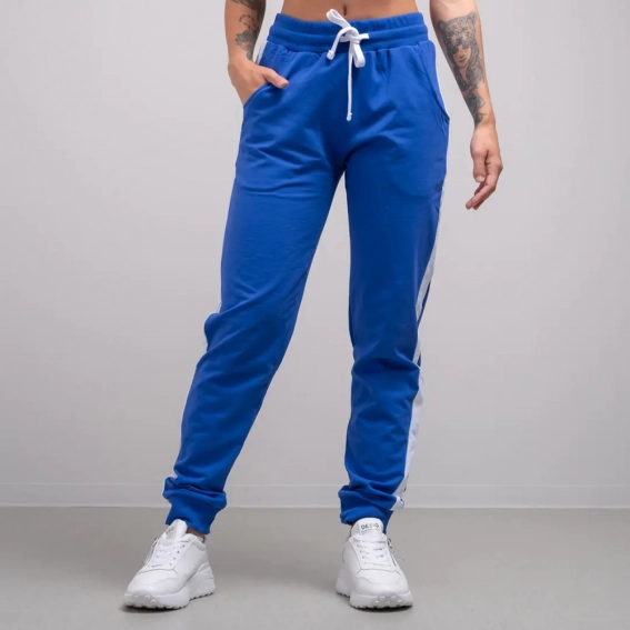 Штани жіночі спортивні 340818 Fashion Синій фото 1 — інтернет-магазин Tapok