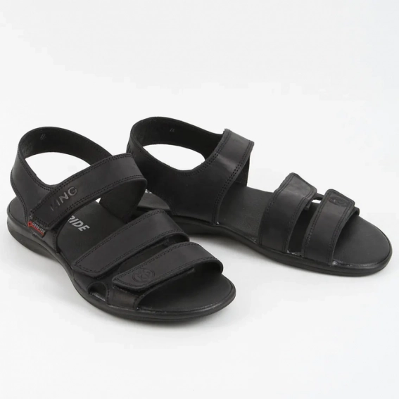Сандалии мужские кожаные 339885  Fashion Черный фото 4 — интернет-магазин Tapok