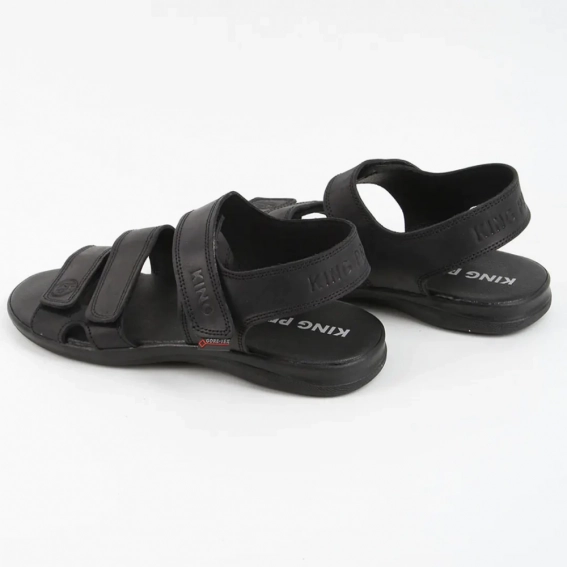 Сандалии мужские кожаные 339885  Fashion Черный фото 5 — интернет-магазин Tapok