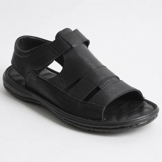 Сандалии мужские кожаные 340507  Fashion Черный фото 1 — интернет-магазин Tapok