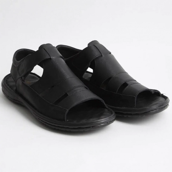 Сандалии мужские кожаные 340507  Fashion Черный фото 4 — интернет-магазин Tapok