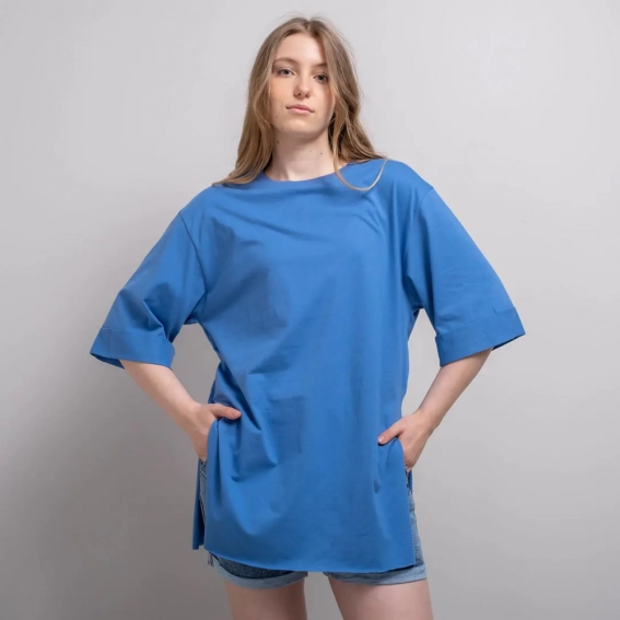 Футболка жіноча 340514 Fashion Синій фото 1 — інтернет-магазин Tapok