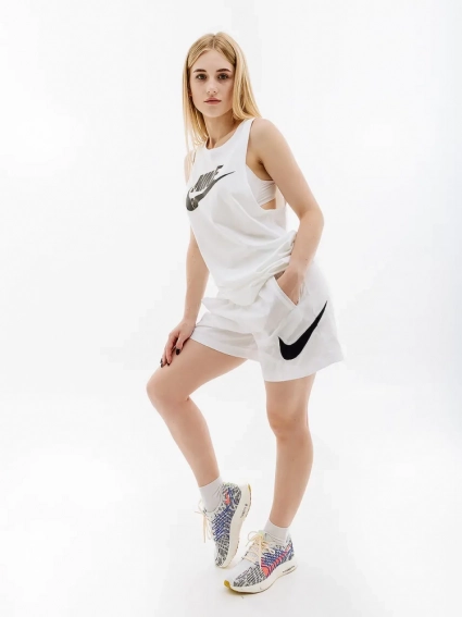 Шорти жіночі Nike W NSW ESSNTL WVN HR SHORT HBR Білий фото 4 — інтернет-магазин Tapok