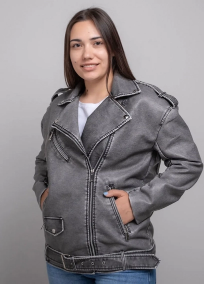 Куртка женская 340890  Fashion Серый фото 1 — интернет-магазин Tapok