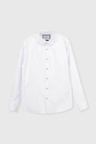 Рубашка классическая однотонная мужская Redpolo 3808 Белый фото 8 — интернет-магазин Tapok