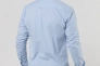 Рубашка классическая однотонная мужская Redpolo 3808 Голубой Фото 3
