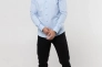 Рубашка классическая однотонная мужская Redpolo 3808 Голубой Фото 6