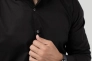Рубашка классическая однотонная мужская Redpolo 3808 Черный Фото 5