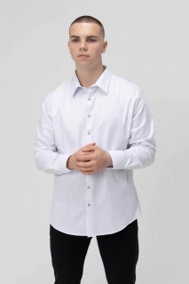 Рубашка классическая однотонная мужская Redpolo 3809 Белый