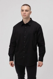 Рубашка классическая однотонная мужская Redpolo 3809 Черный