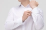 Рубашка классическая однотонная мужская OnMe CTM OM-MBC02310 Белый Фото 2