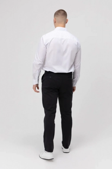 Рубашка классическая однотонная мужская OnMe CTM OM-MBC02310 Белый фото 6 — интернет-магазин Tapok