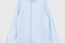 Рубашка классическая однотонная мужская FIGO 18369 Голубой Фото 7