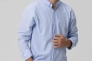 Рубашка однотонная мужская FIGO 18418 Голубой Фото 1