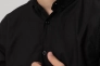 Рубашка однотонная мужская FIGO 18418 Черный Фото 4