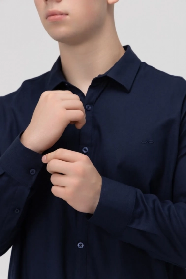 Сорочка однотонна чоловіча Jean Piere JP8804-B Індіго фото 2 — інтернет-магазин Tapok
