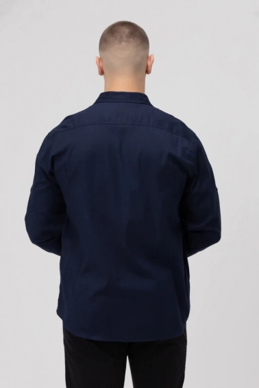 Сорочка однотонна чоловіча Jean Piere JP8804-B Індіго фото 4 — інтернет-магазин Tapok
