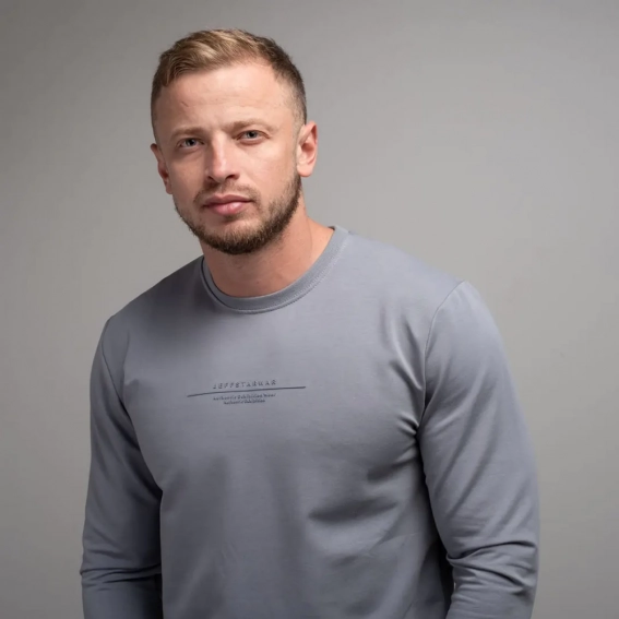 Світшот чоловічий 341232 Fashion Сірий фото 2 — інтернет-магазин Tapok