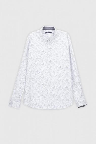 Рубашка классическая с узором мужская MCL 32589 Белый фото 7 — интернет-магазин Tapok