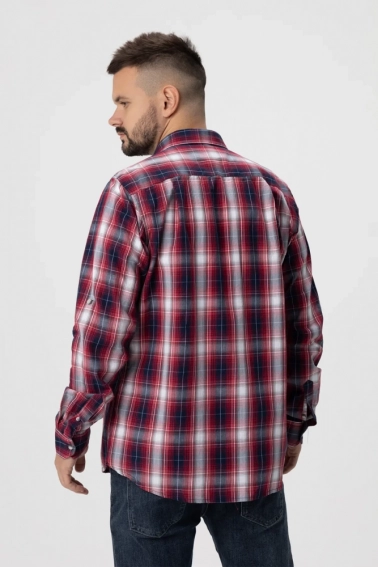 Рубашка с узором мужская MCL 32740 Бордовый фото 3 — интернет-магазин Tapok