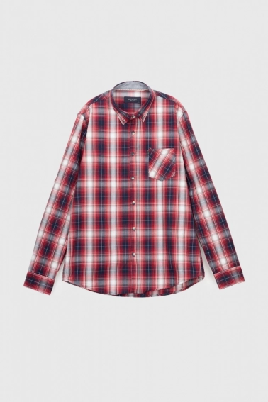 Рубашка с узором мужская MCL 32740 Бордовый фото 8 — интернет-магазин Tapok