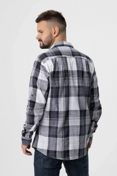 Рубашка с узором мужская MCL 32745 Серый фото 2 — интернет-магазин Tapok