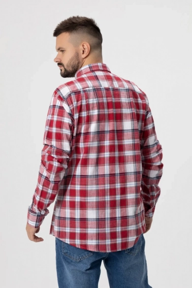 Рубашка с узором мужская CL 32744 Красный фото 3 — интернет-магазин Tapok