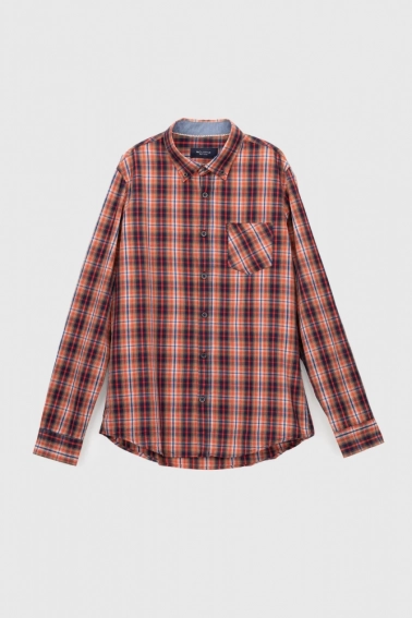 Рубашка с узором мужская CL 32742 Красный фото 7 — интернет-магазин Tapok