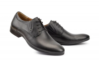 Мужские туфли кожаные весенне-осенние черные Stas 335-09-67
